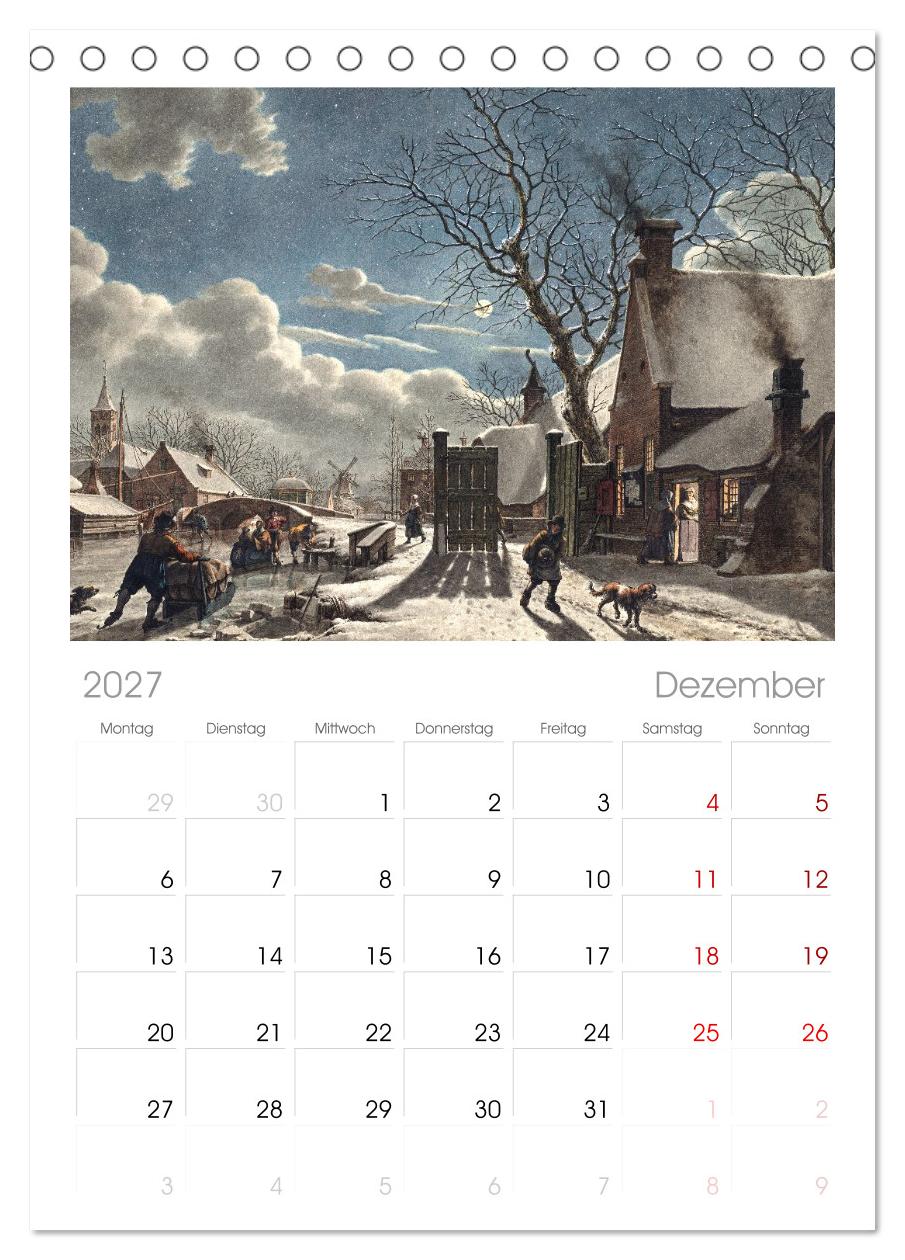 Im Mondschein. Malerische stille Nacht - Kunstkalender