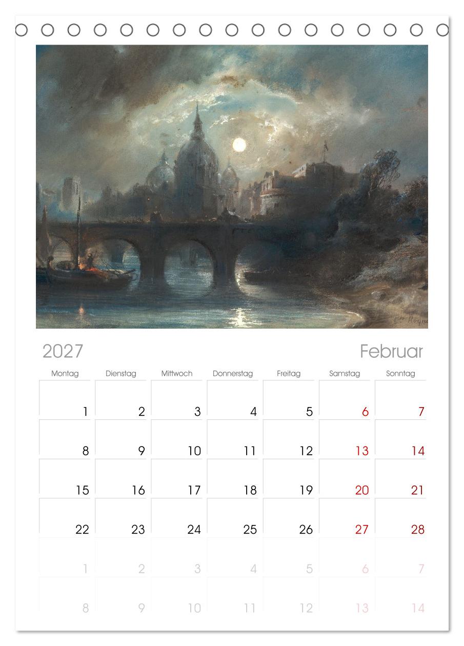 Im Mondschein. Malerische stille Nacht - Kunstkalender