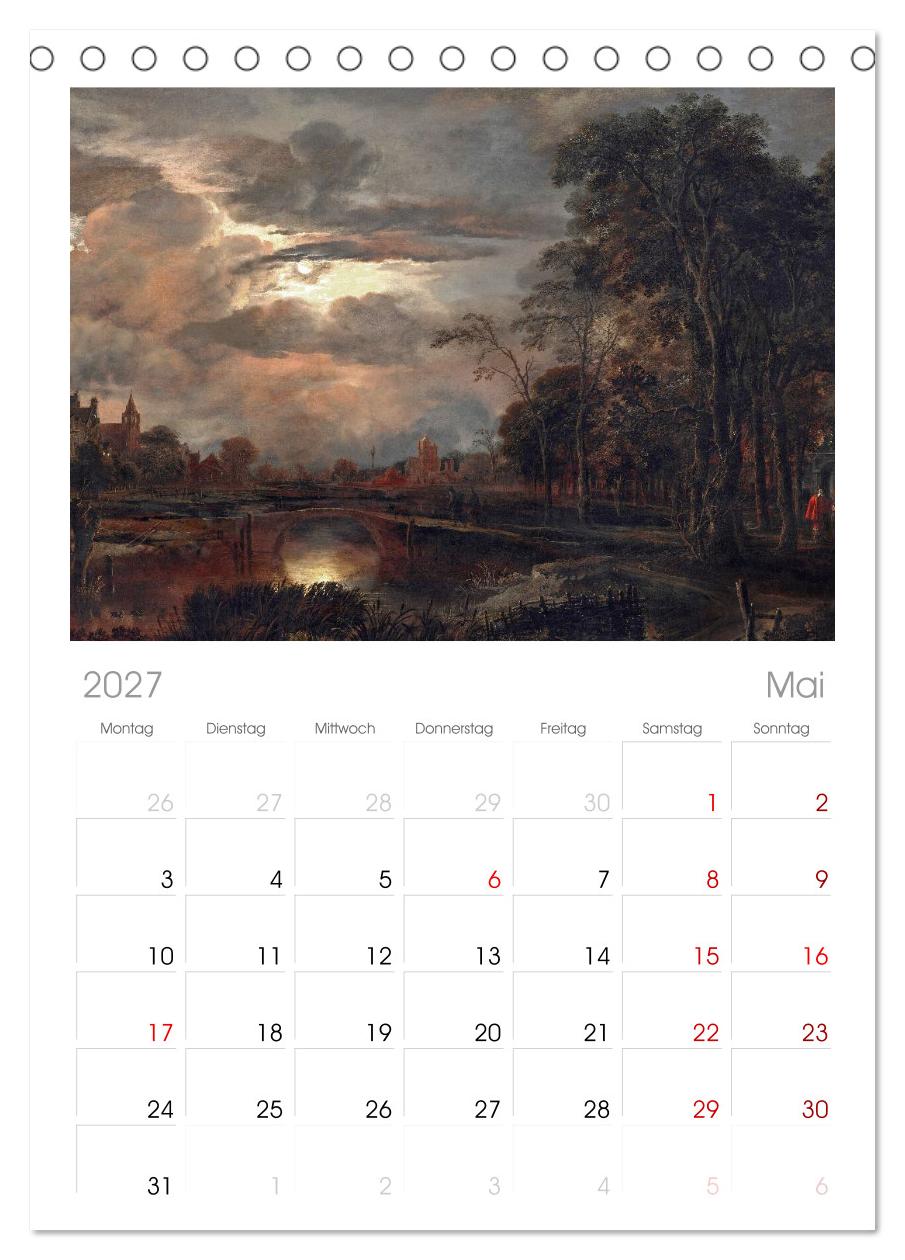 Im Mondschein. Malerische stille Nacht - Kunstkalender