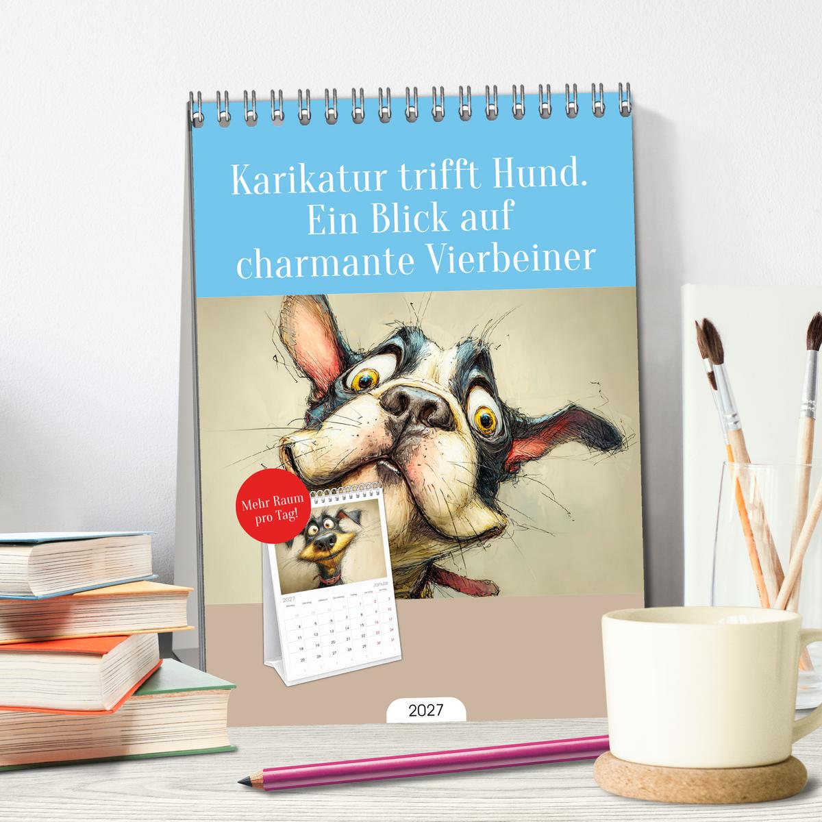 Karikatur trifft Hund. Ein Blick auf charmante Vierbeiner