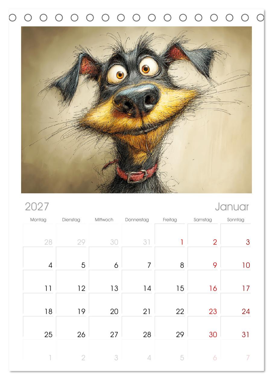 Karikatur trifft Hund. Ein Blick auf charmante Vierbeiner