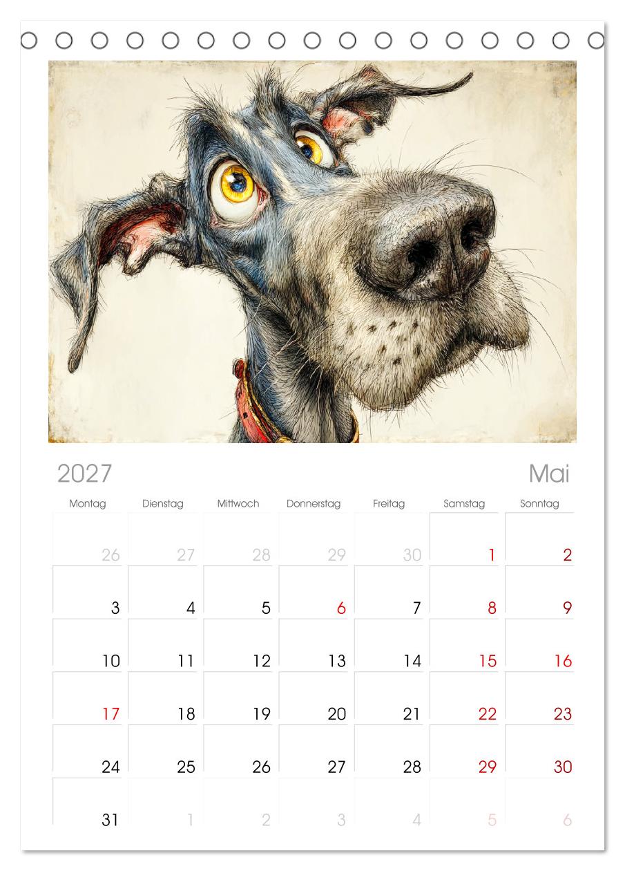 Karikatur trifft Hund. Ein Blick auf charmante Vierbeiner