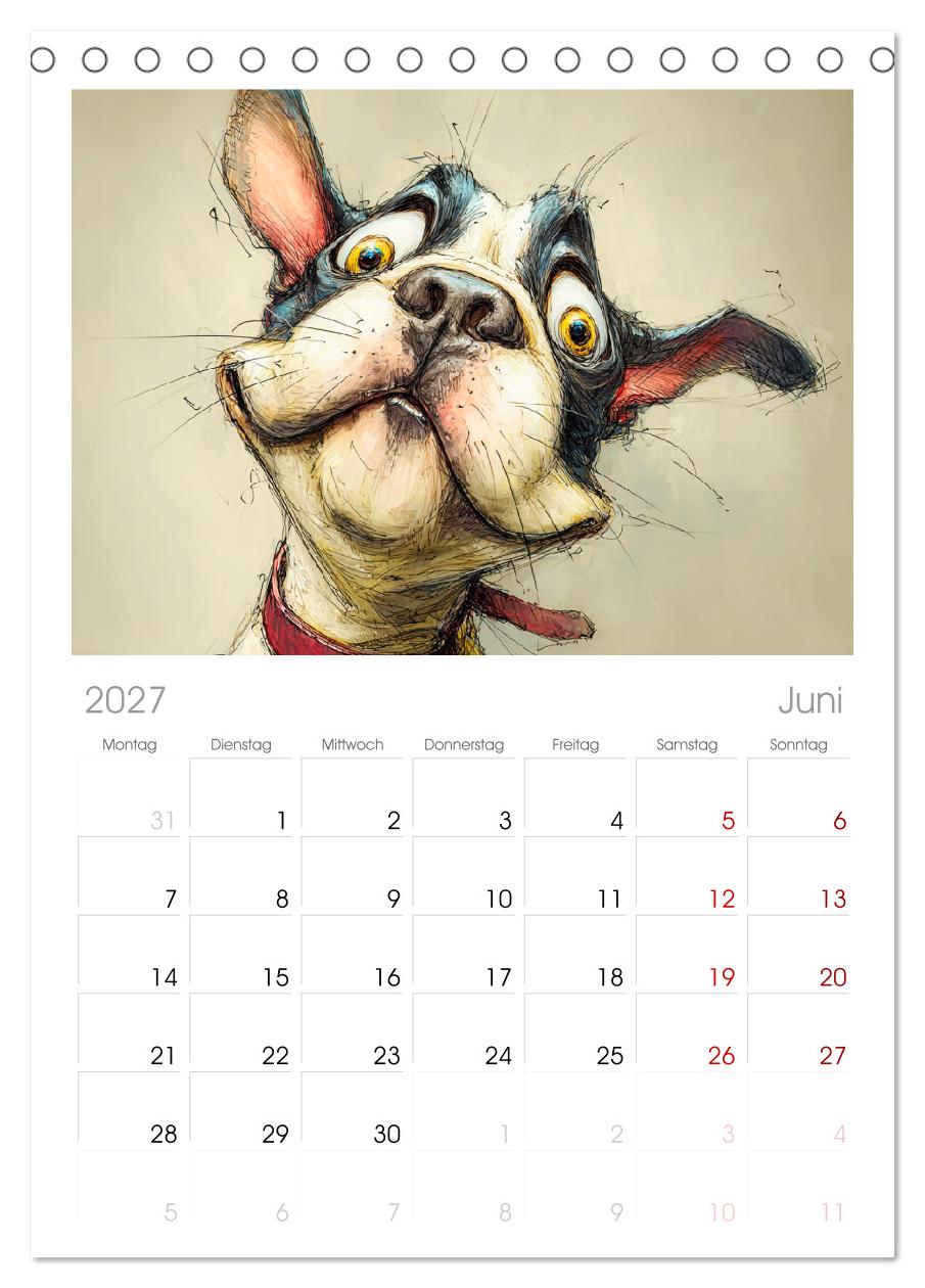 Karikatur trifft Hund. Ein Blick auf charmante Vierbeiner