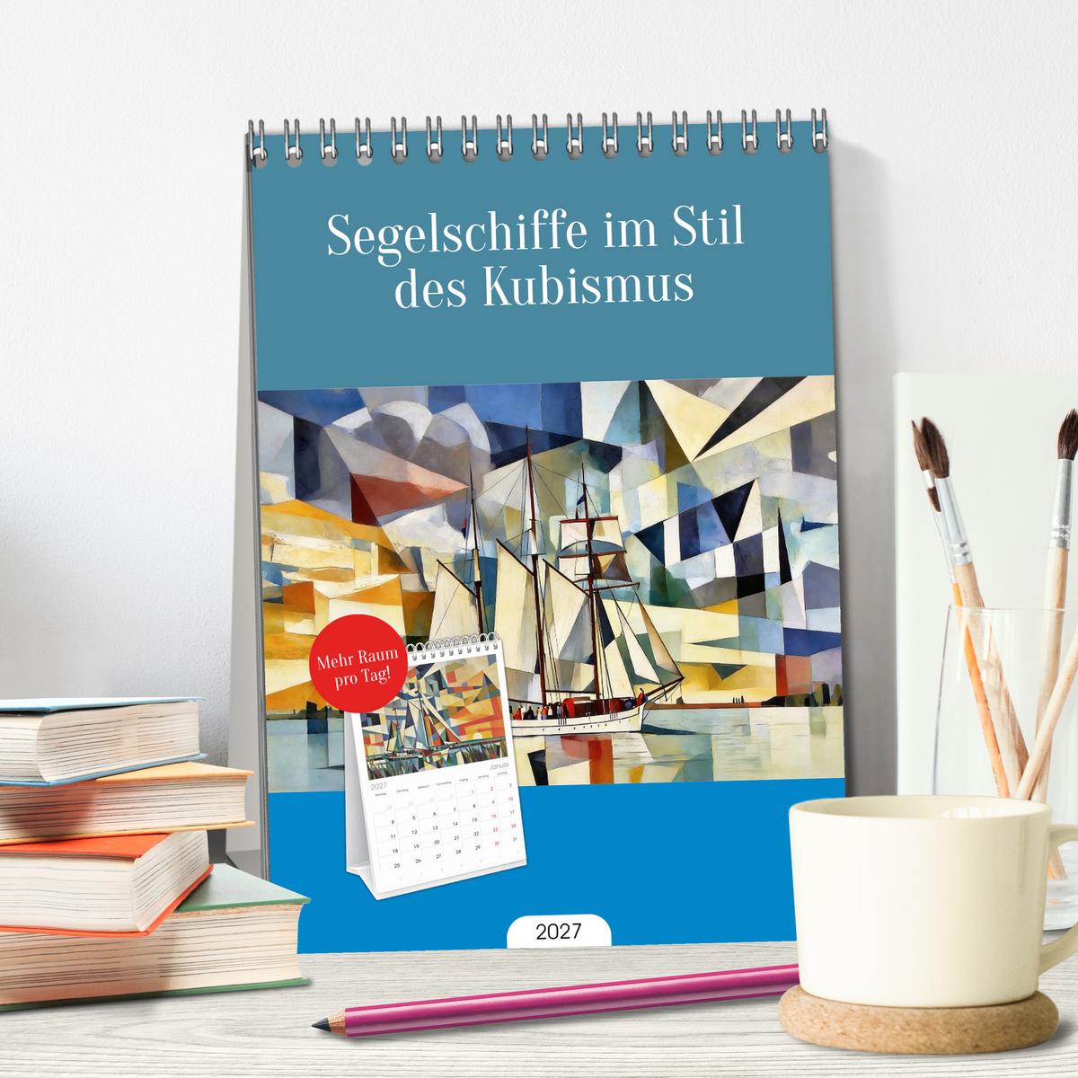 Segelschiffe im Stil des Kubismus