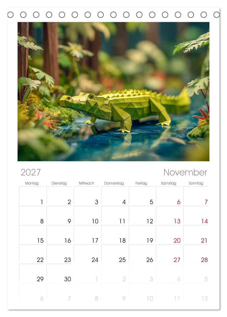 Origami Zoo - Bunter Tierkalender für Kinder und Familien