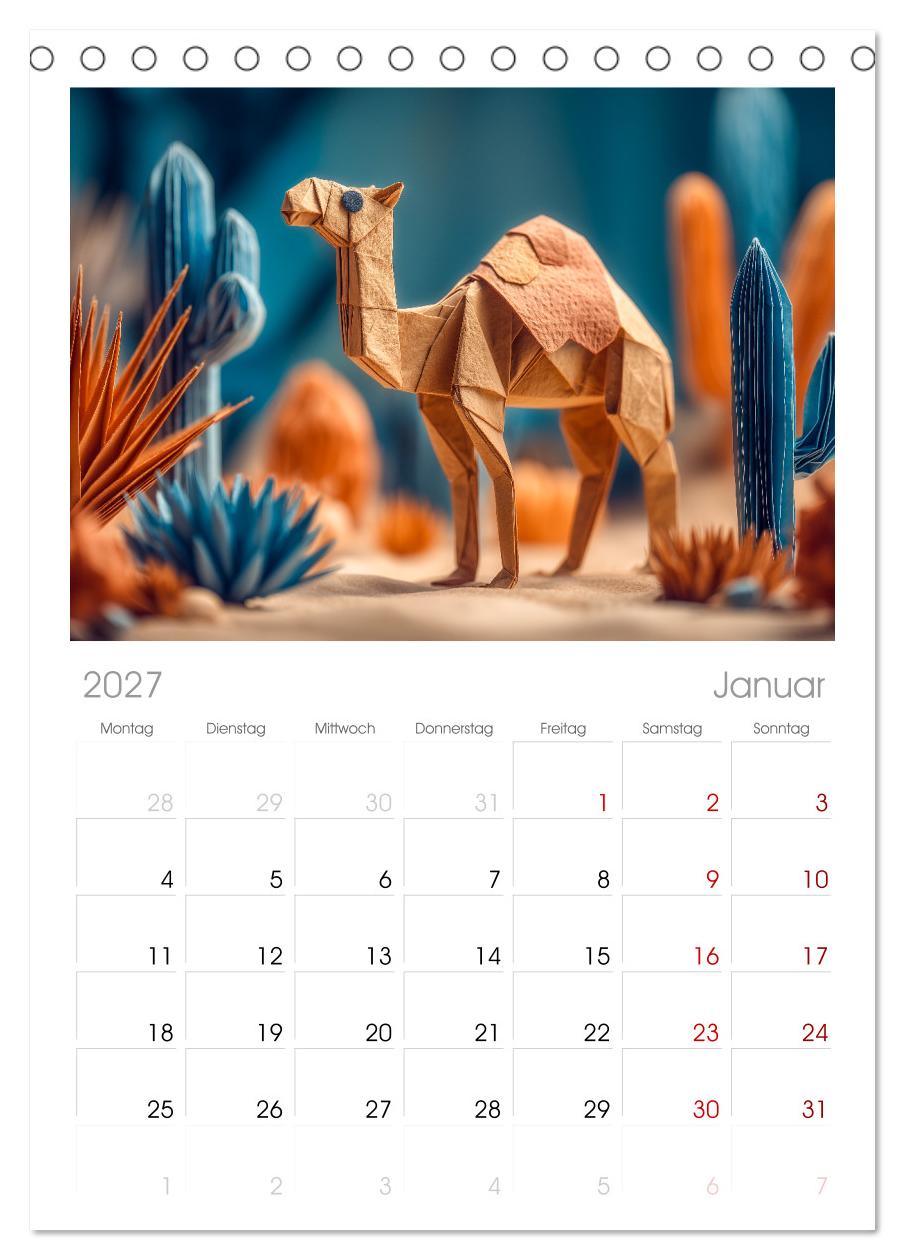 Origami Zoo - Bunter Tierkalender für Kinder und Familien