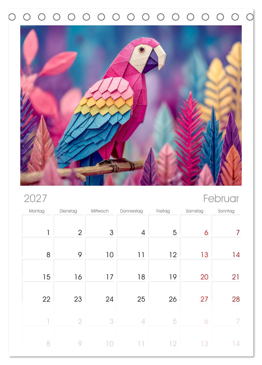 Origami Zoo - Bunter Tierkalender für Kinder und Familien