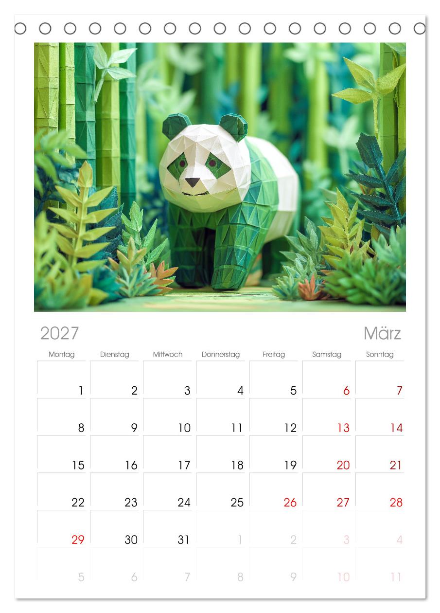 Origami Zoo - Bunter Tierkalender für Kinder und Familien