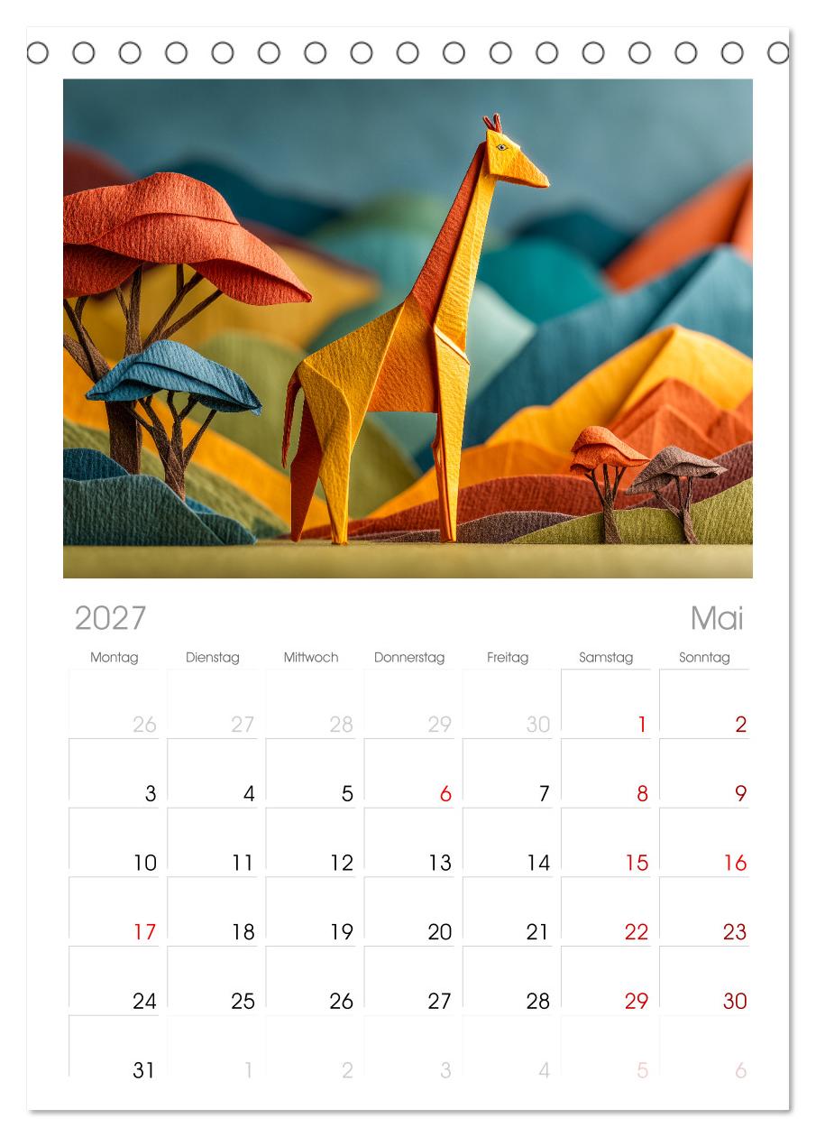 Origami Zoo - Bunter Tierkalender für Kinder und Familien