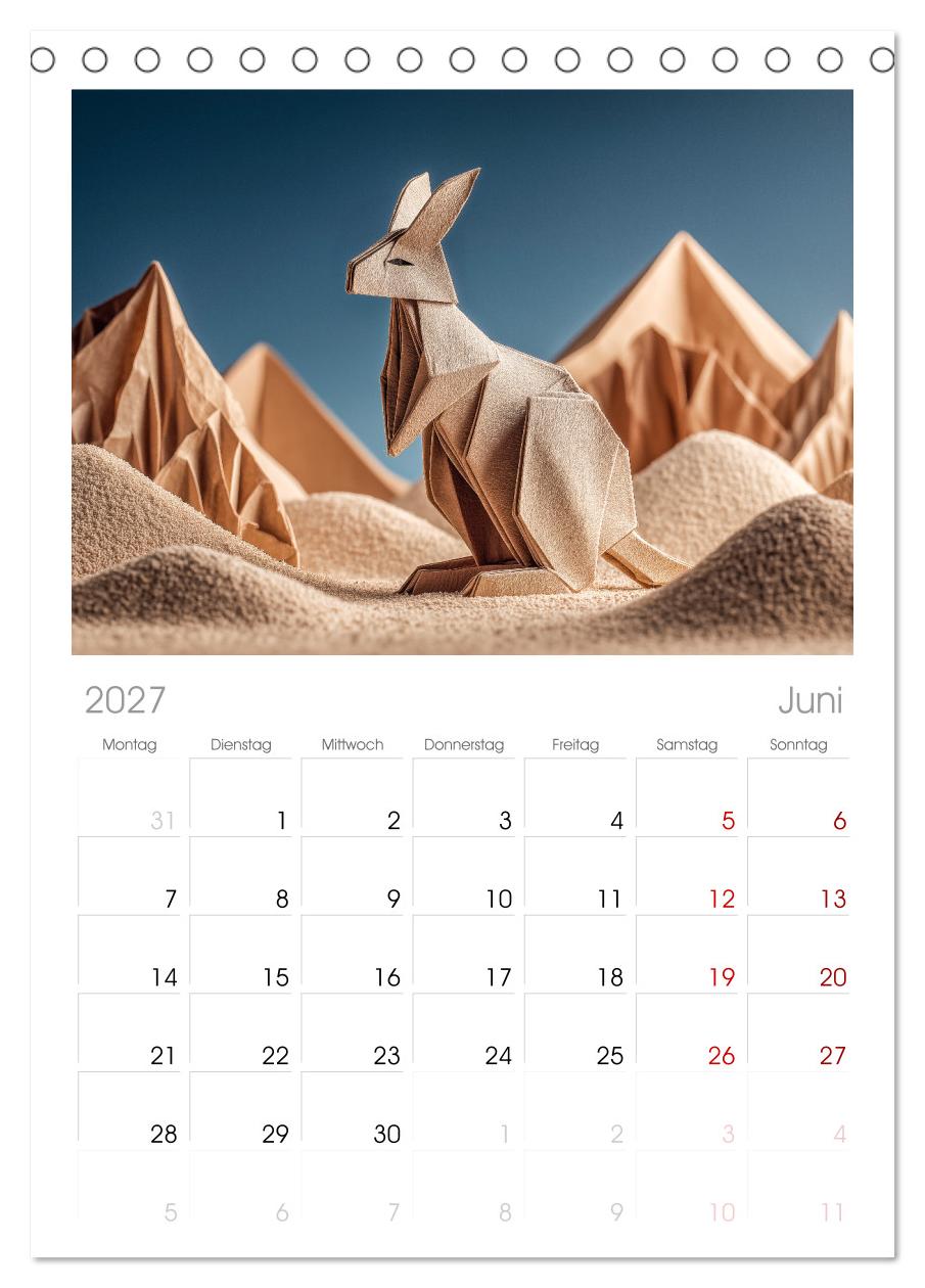 Origami Zoo - Bunter Tierkalender für Kinder und Familien
