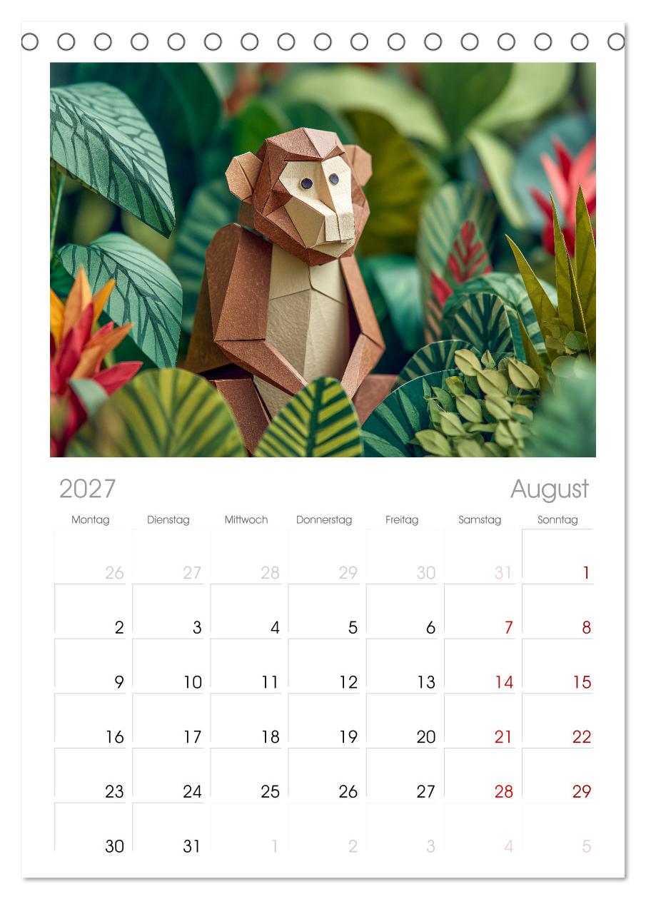 Origami Zoo - Bunter Tierkalender für Kinder und Familien