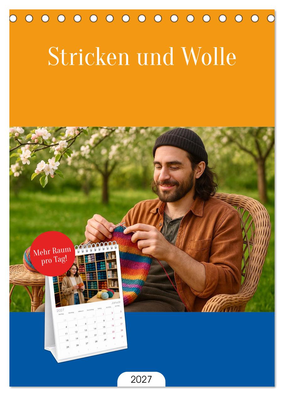 Stricken und Wolle