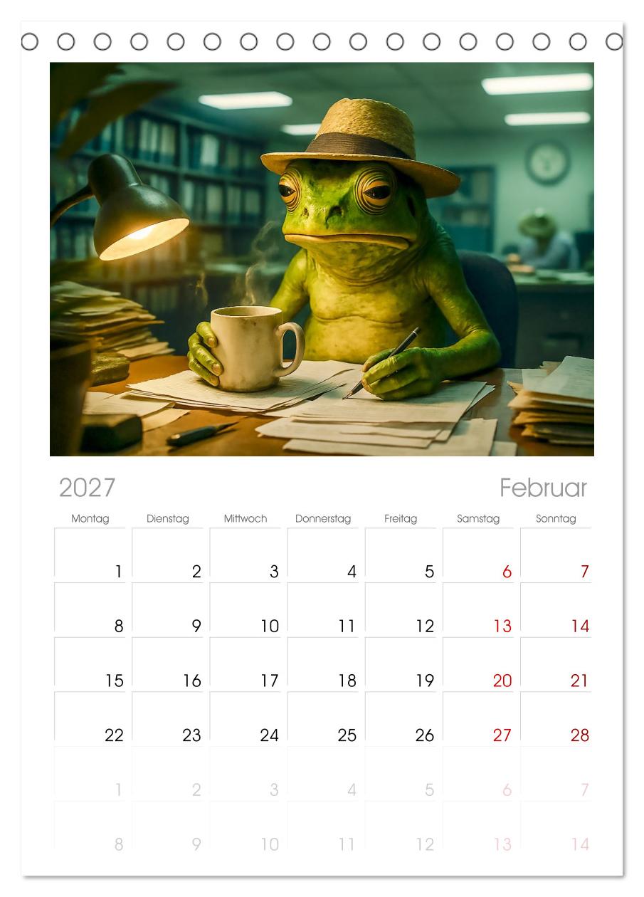 Frosch bei der Arbeit- Dienst nach Vorschrift