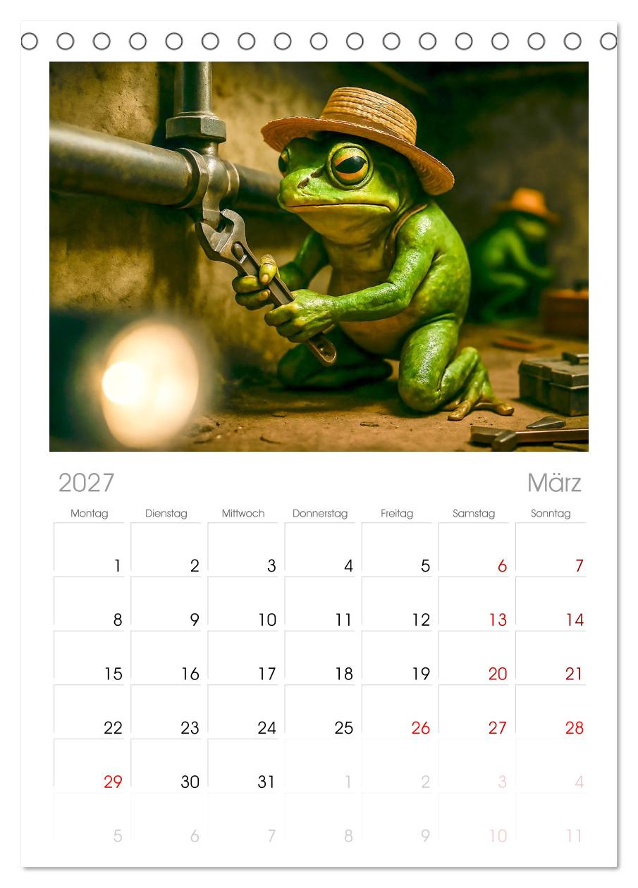 Frosch bei der Arbeit- Dienst nach Vorschrift