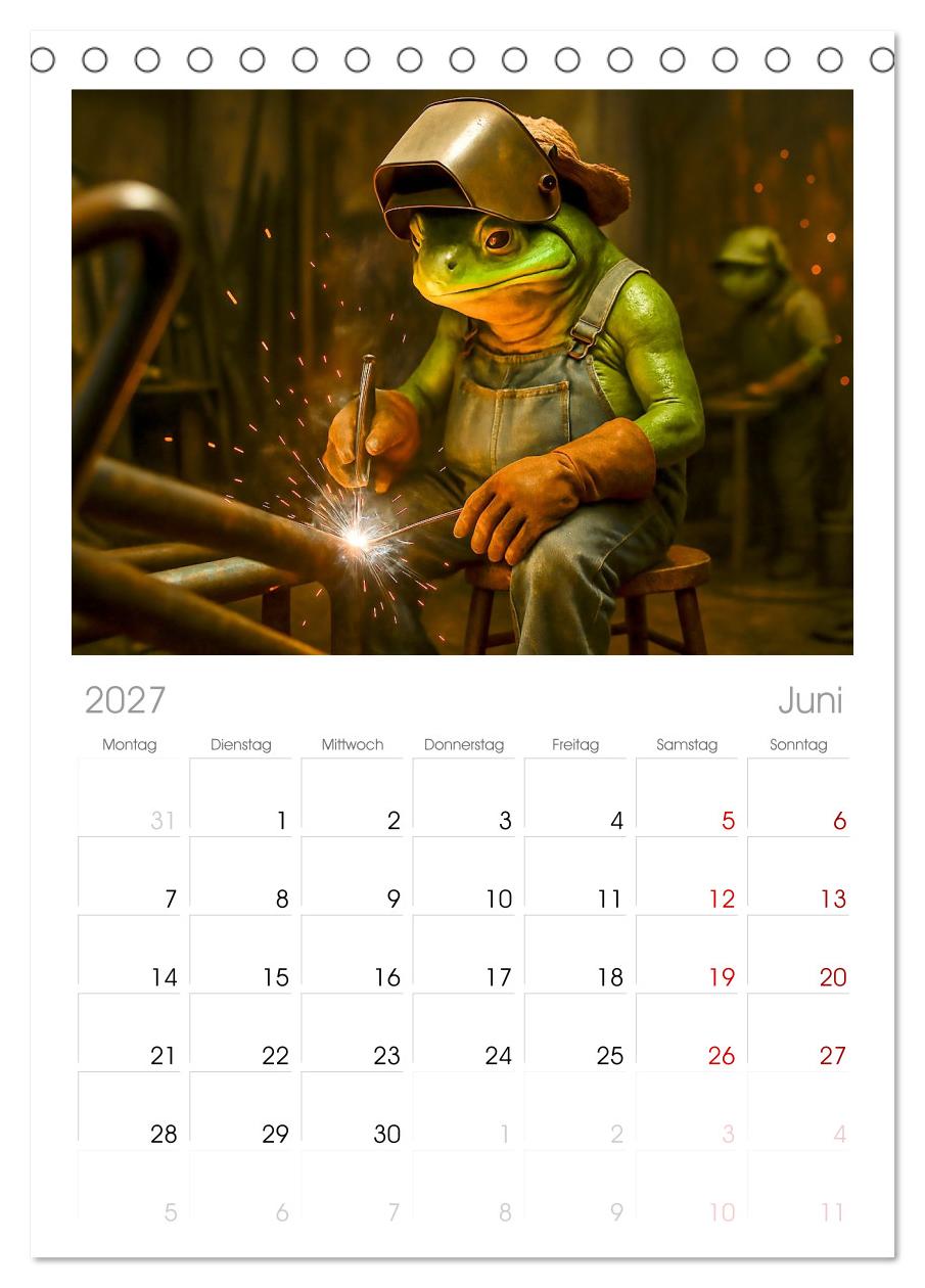 Frosch bei der Arbeit- Dienst nach Vorschrift