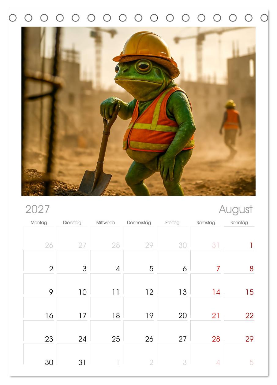 Frosch bei der Arbeit- Dienst nach Vorschrift