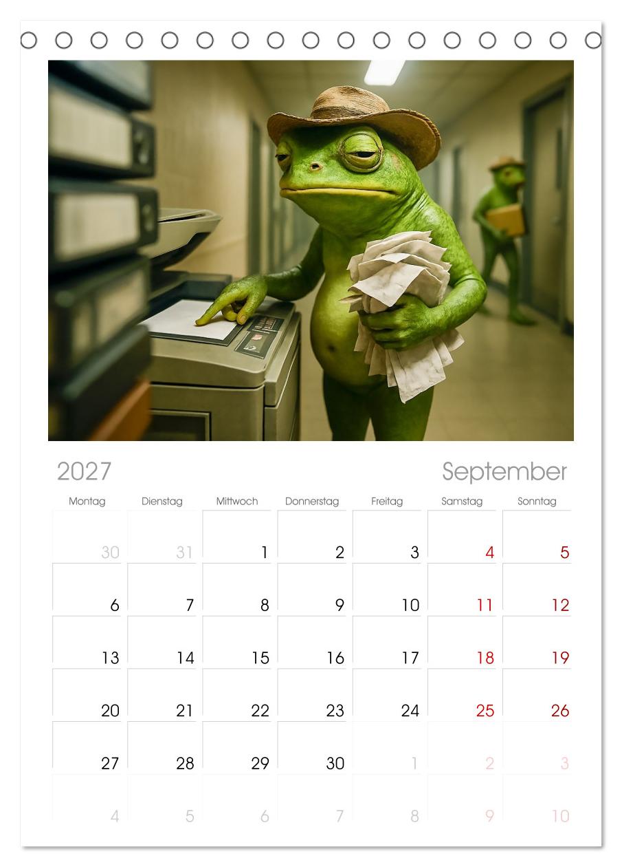 Frosch bei der Arbeit- Dienst nach Vorschrift