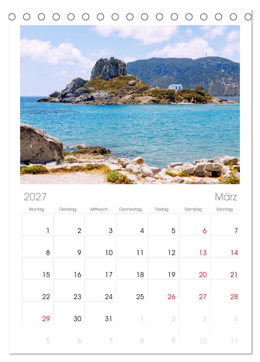 Griechische Insel Kos. Sommerstimmung in den Farben der Ägäis