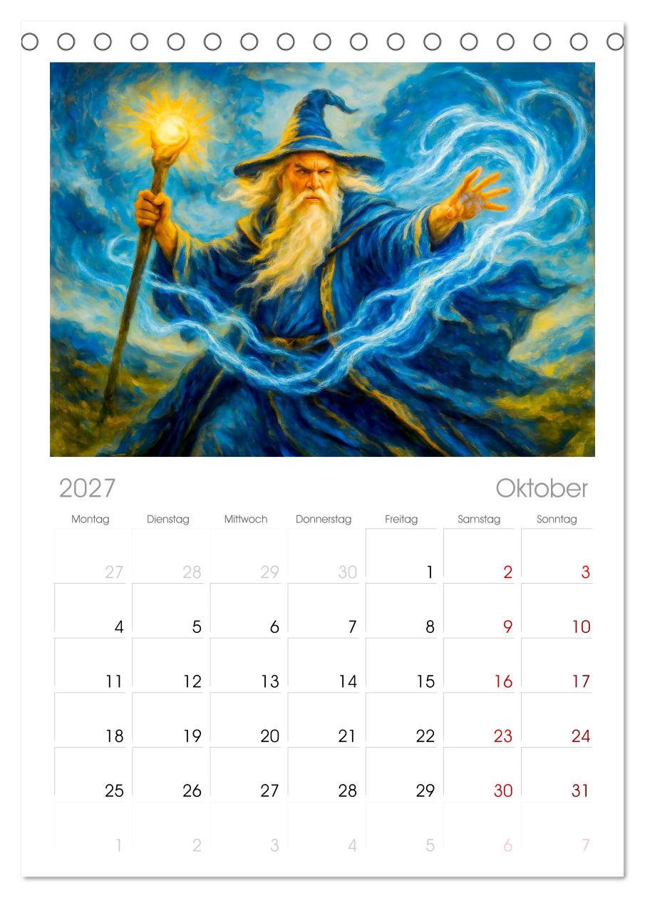 Magische Meister - Kalender über Zauberer und ihre Kräfte