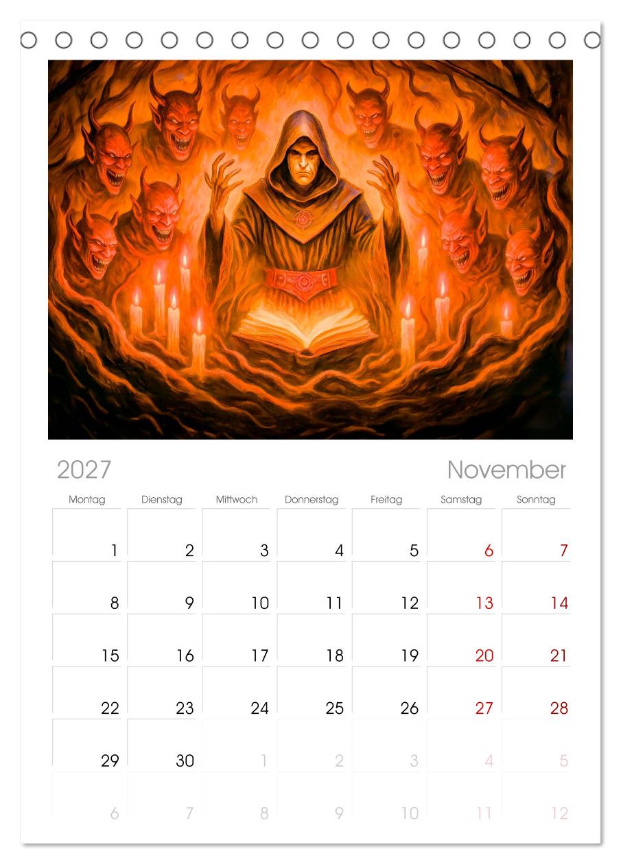 Magische Meister - Kalender über Zauberer und ihre Kräfte