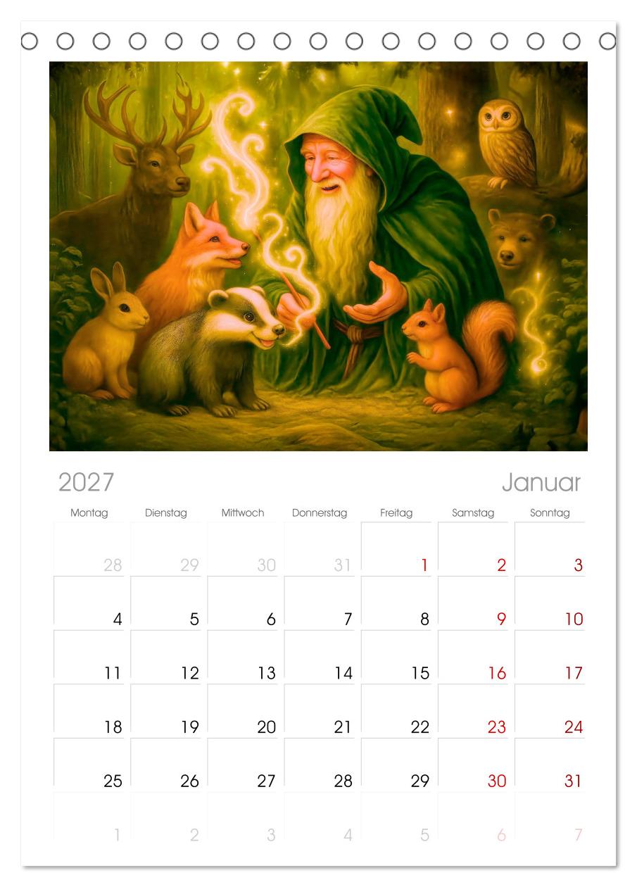 Magische Meister - Kalender über Zauberer und ihre Kräfte