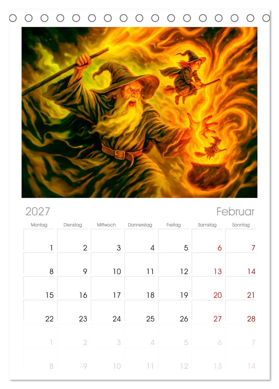 Magische Meister - Kalender über Zauberer und ihre Kräfte
