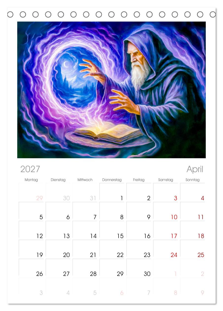 Magische Meister - Kalender über Zauberer und ihre Kräfte