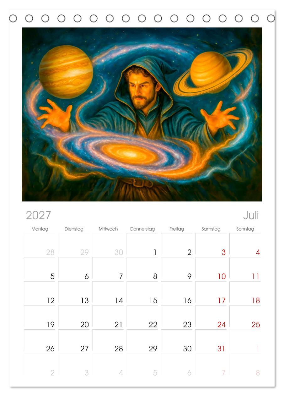 Magische Meister - Kalender über Zauberer und ihre Kräfte