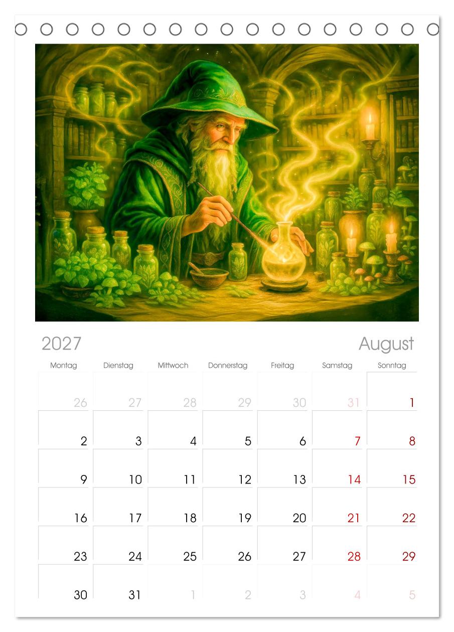 Magische Meister - Kalender über Zauberer und ihre Kräfte
