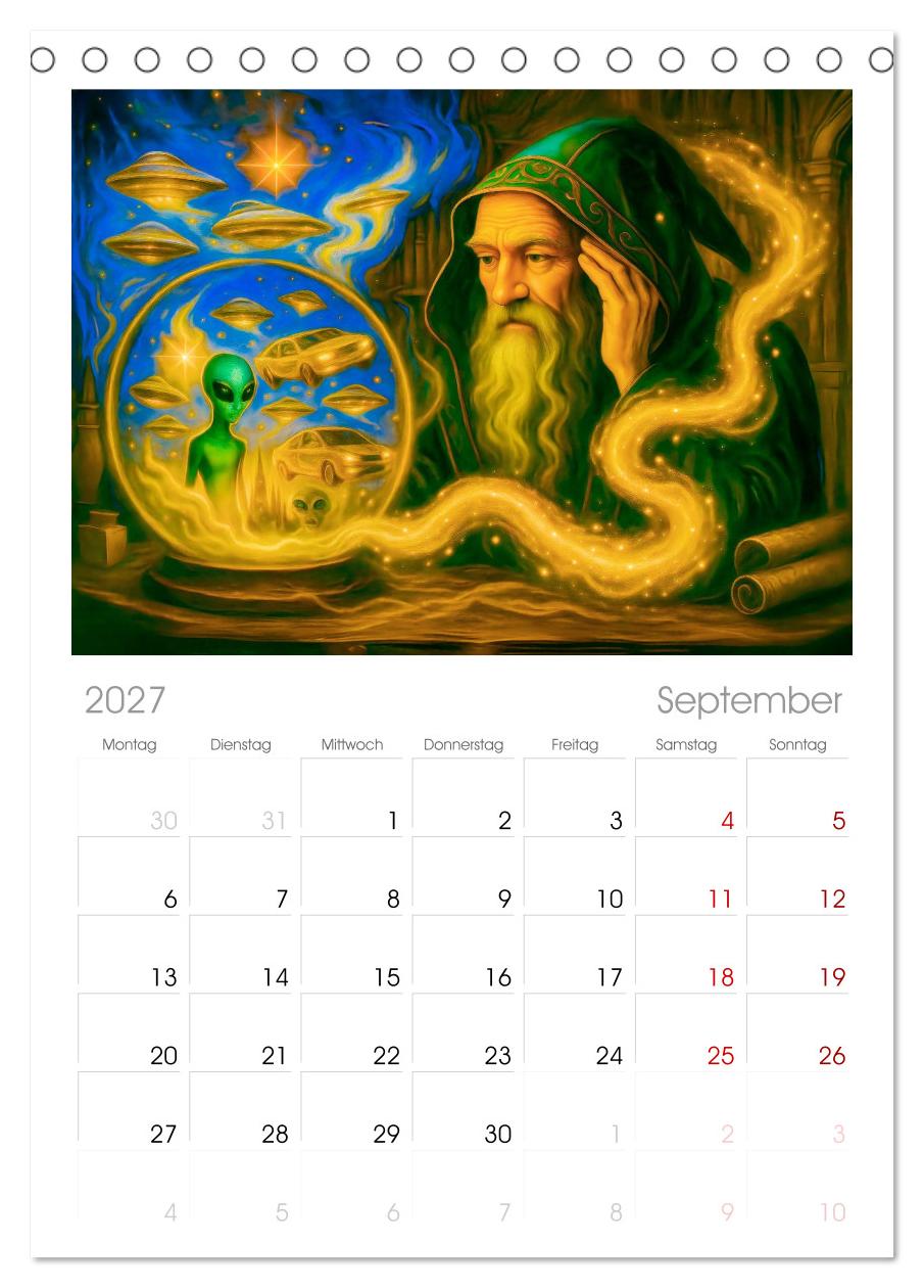 Magische Meister - Kalender über Zauberer und ihre Kräfte