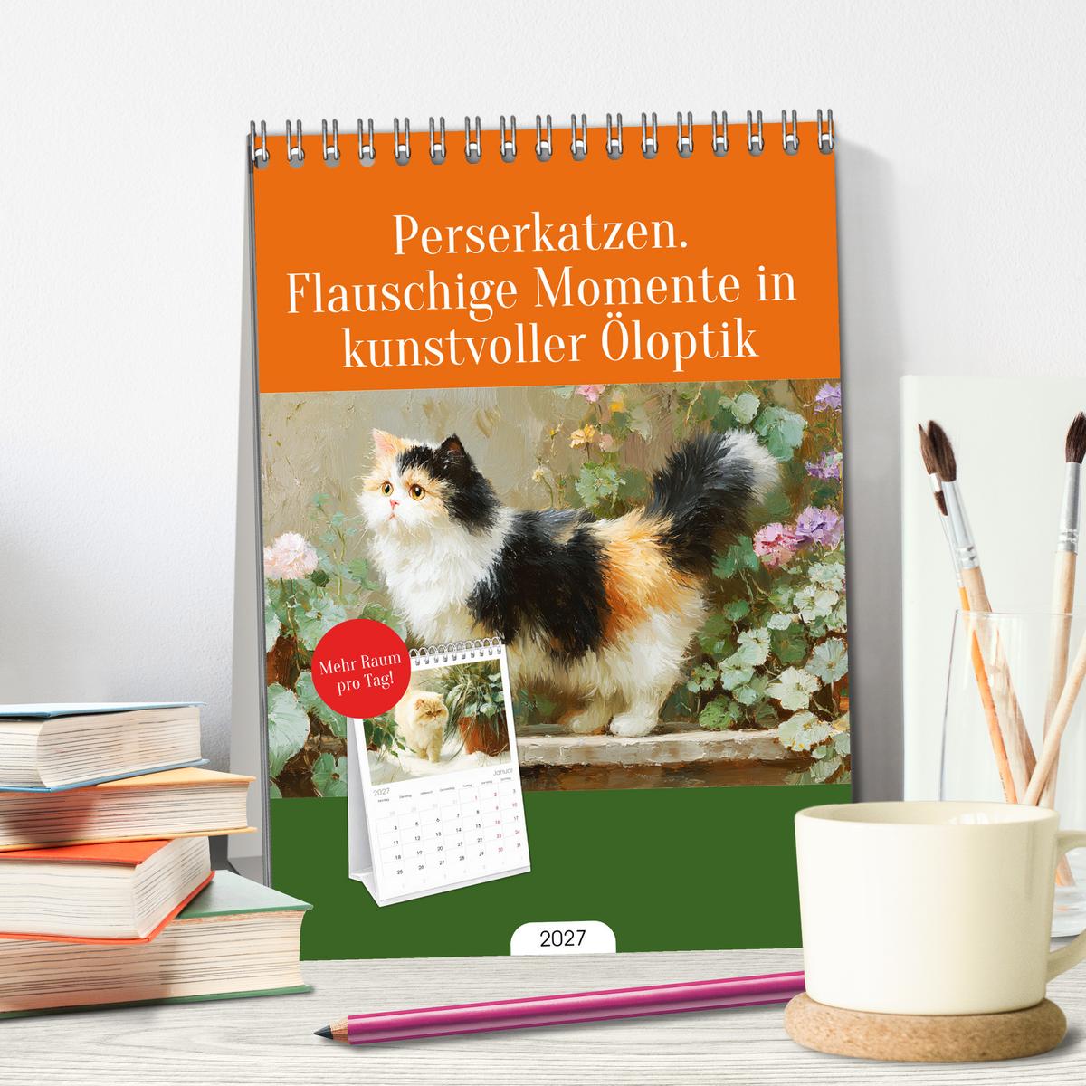 Perserkatzen. Flauschige Momente in kunstvoller Öloptik