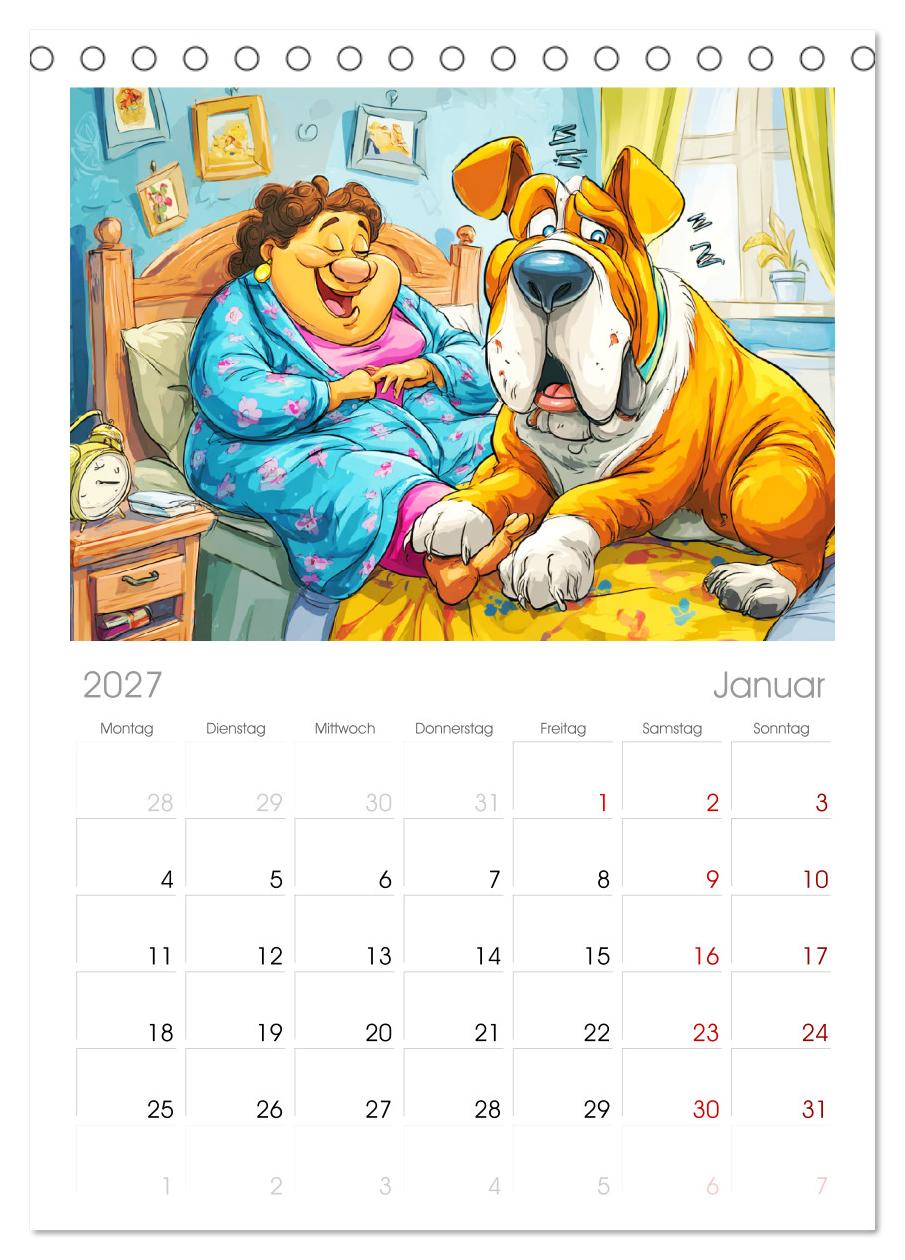 Frauchen und Hund. Witzige Cartoons vom täglichen Chaos