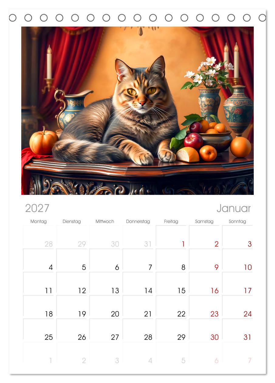 Klassische Katzenporträts - Katzen in opulenten Stillleben