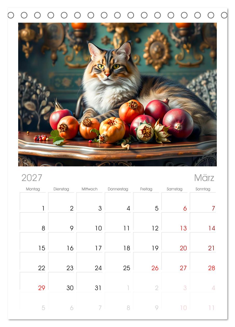 Klassische Katzenporträts - Katzen in opulenten Stillleben