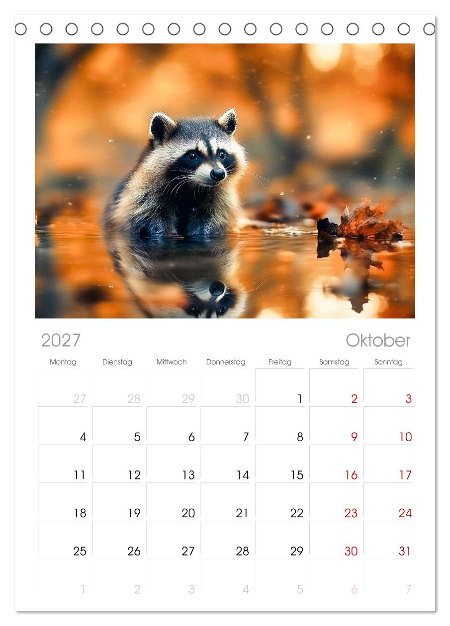 Frech, flauschig, fantastisch - Der Waschbären-Kalender
