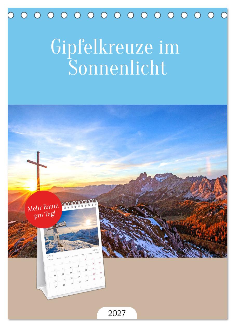 Gipfelkreuze im Sonnenlicht