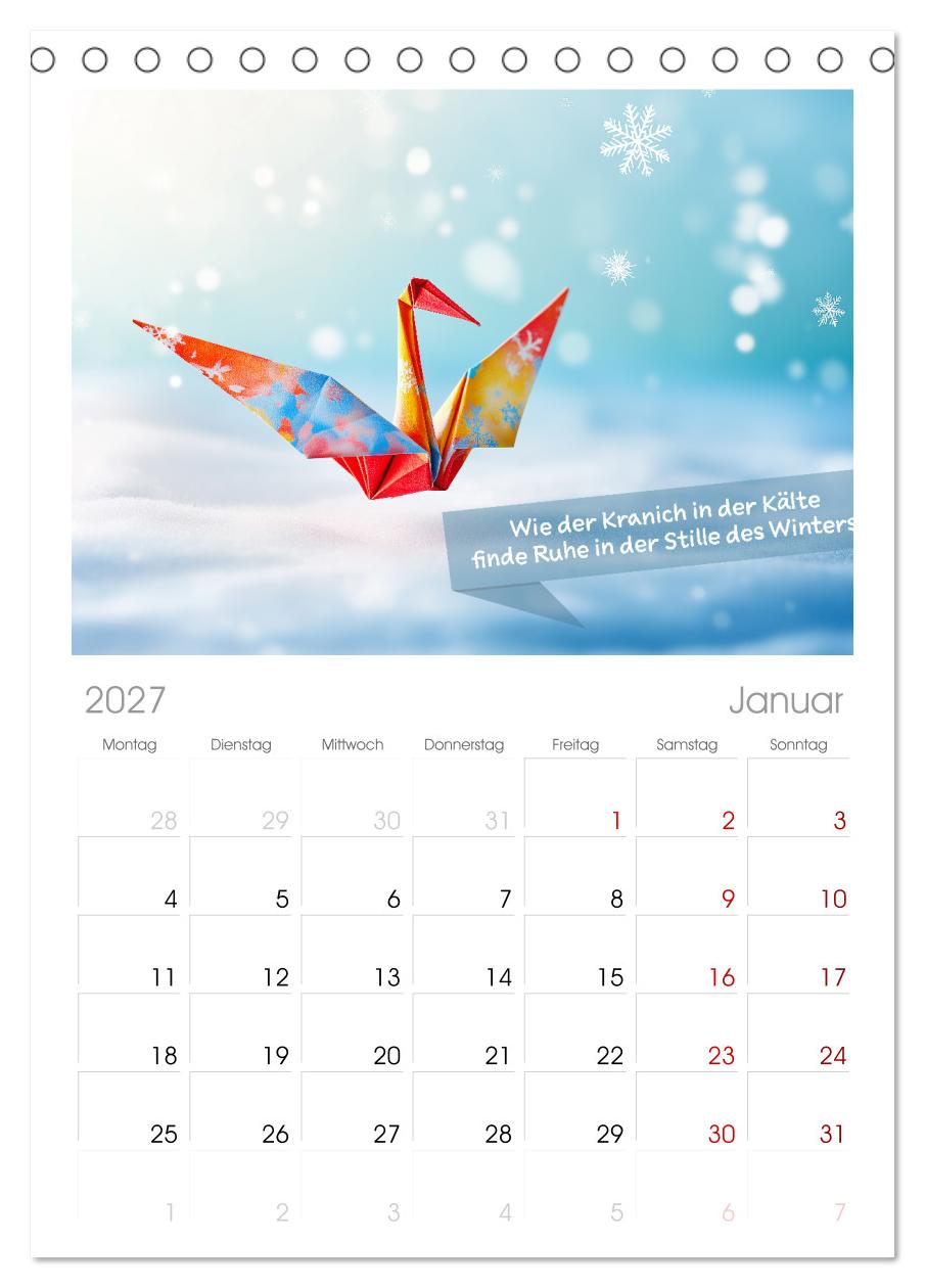 Origami Kalender der Achtsamkeit - Achtsamkeitskalender