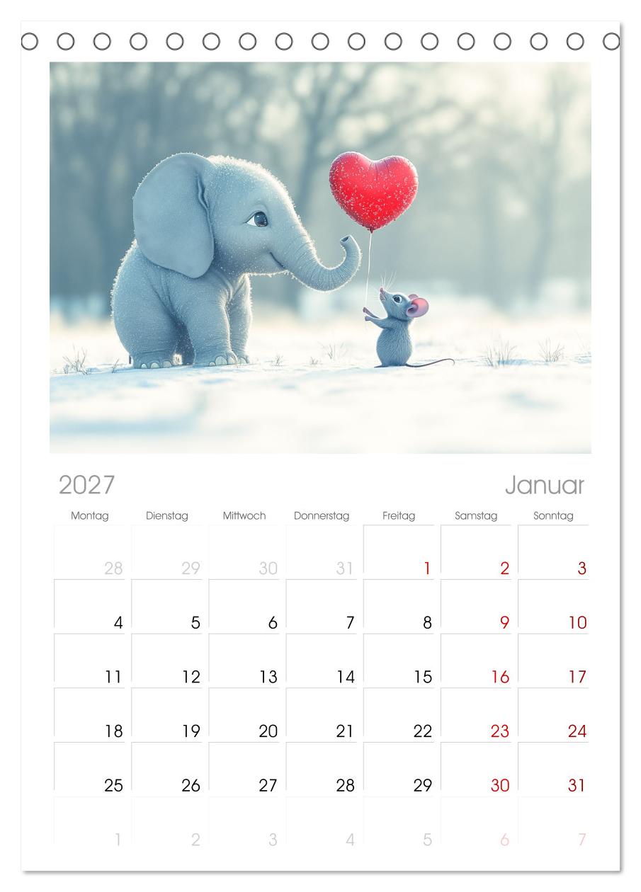 Der rote Luftballon - Elefant und Maus zeigen Dir das Jahr