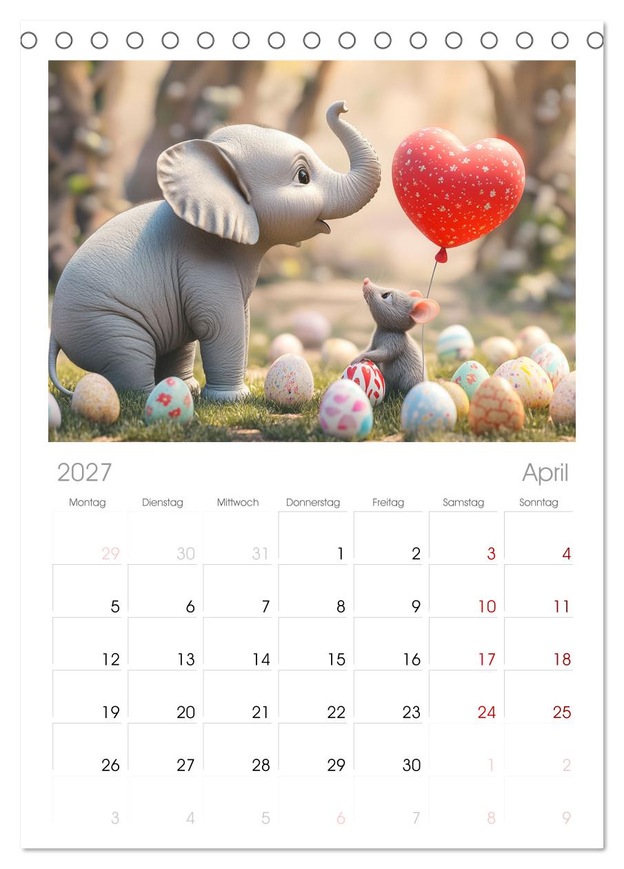 Der rote Luftballon - Elefant und Maus zeigen Dir das Jahr