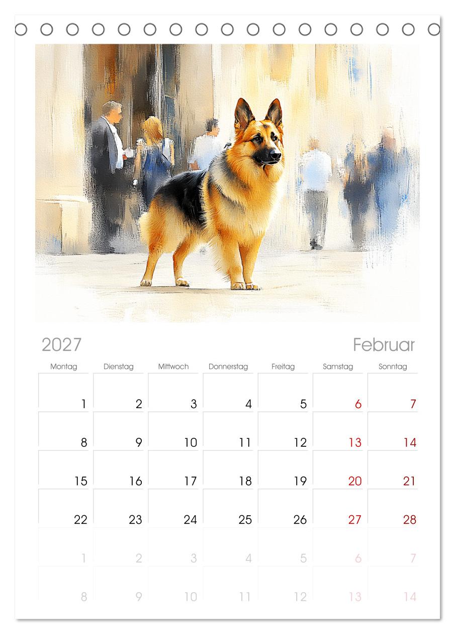 Deutsche Schäferhunde. Majestätische Wächter im Aquarell-Stil
