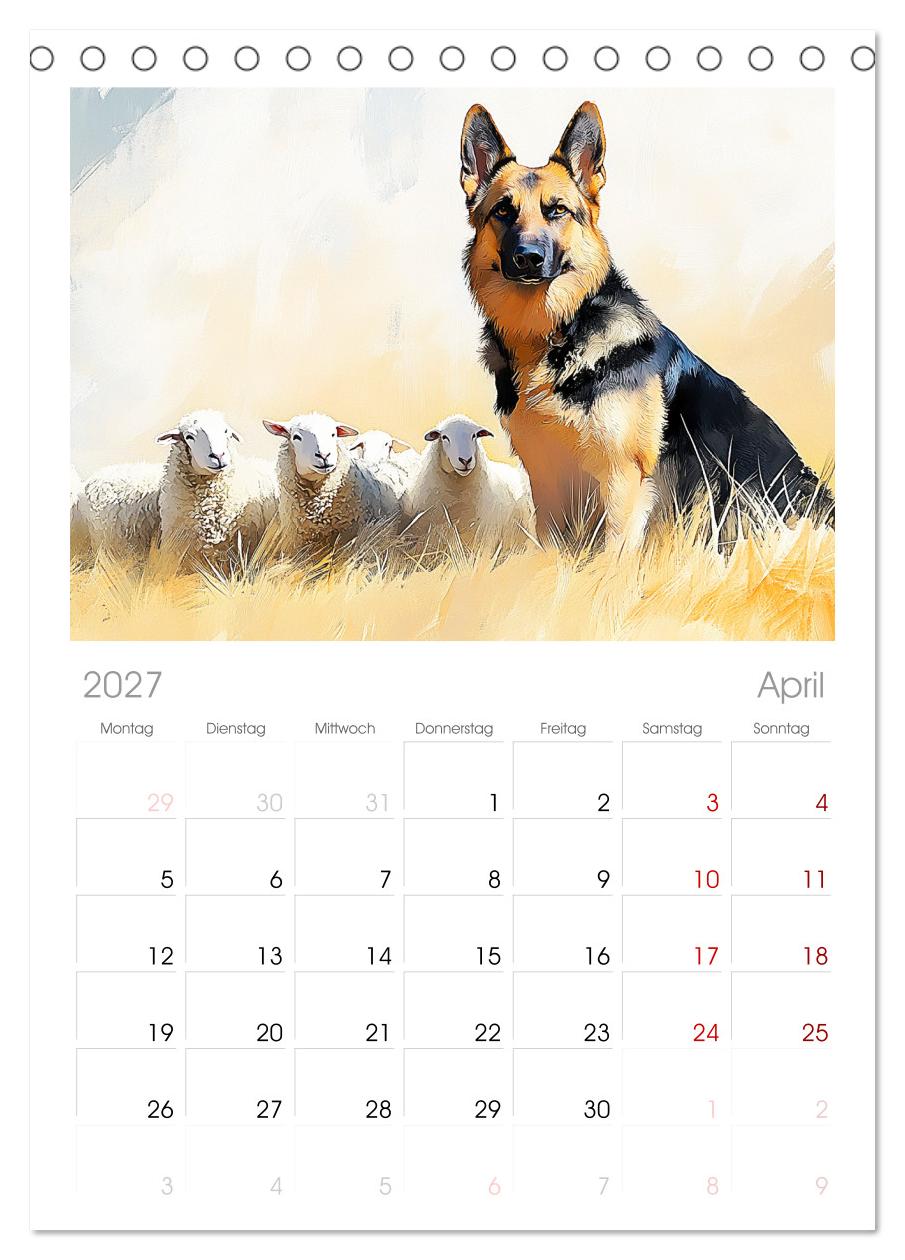 Deutsche Schäferhunde. Majestätische Wächter im Aquarell-Stil