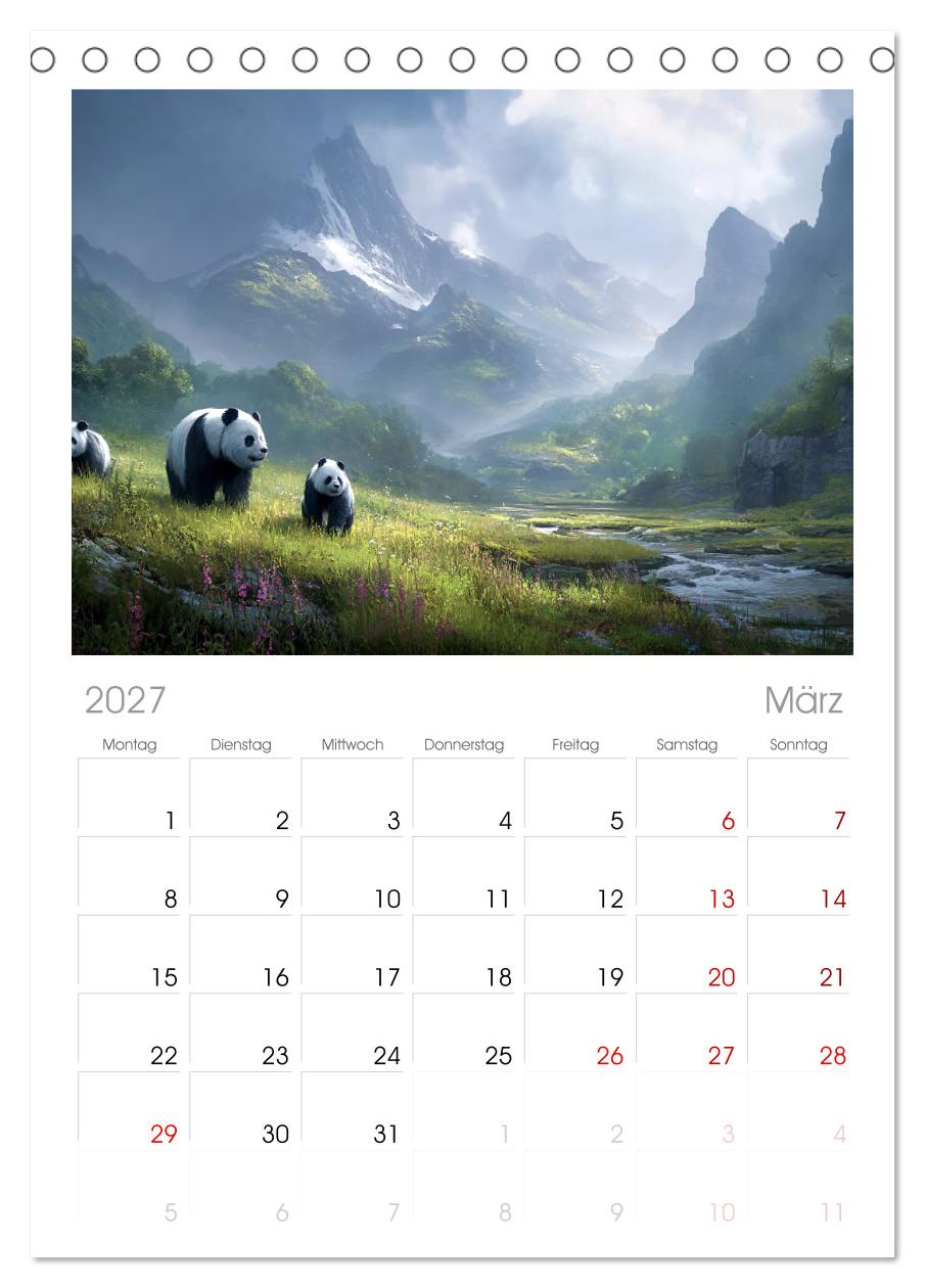 Schwarz auf Weiß - Der Panda-Kalender