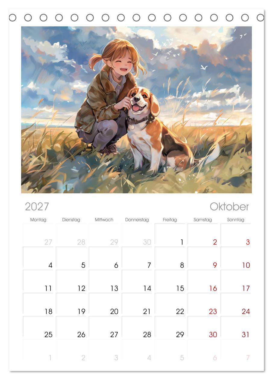 Anime-Freunde - Terminplaner mit niedlichen Tierfreundschaften