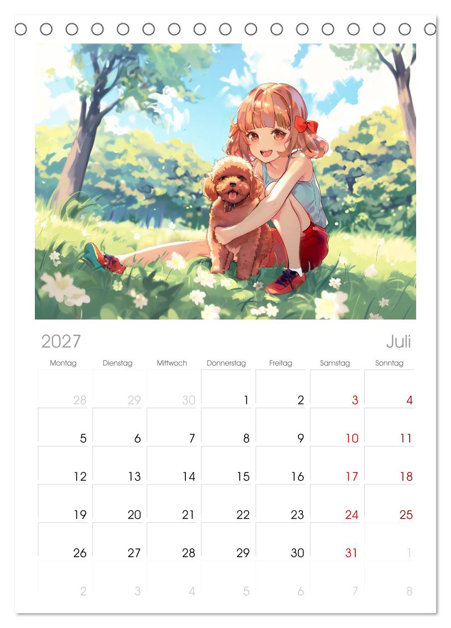 Anime-Freunde - Terminplaner mit niedlichen Tierfreundschaften