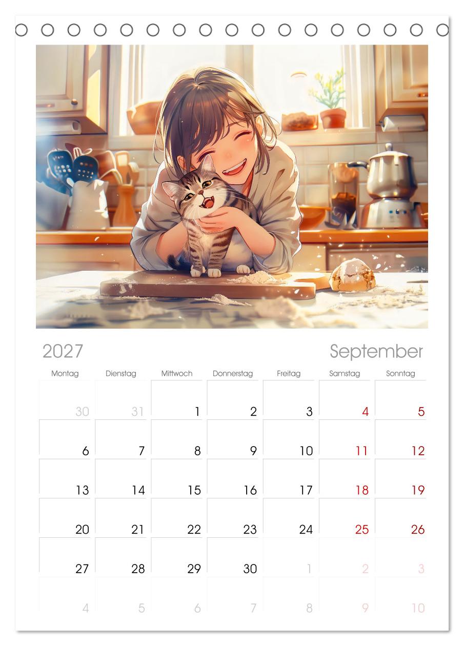 Anime-Freunde - Terminplaner mit niedlichen Tierfreundschaften