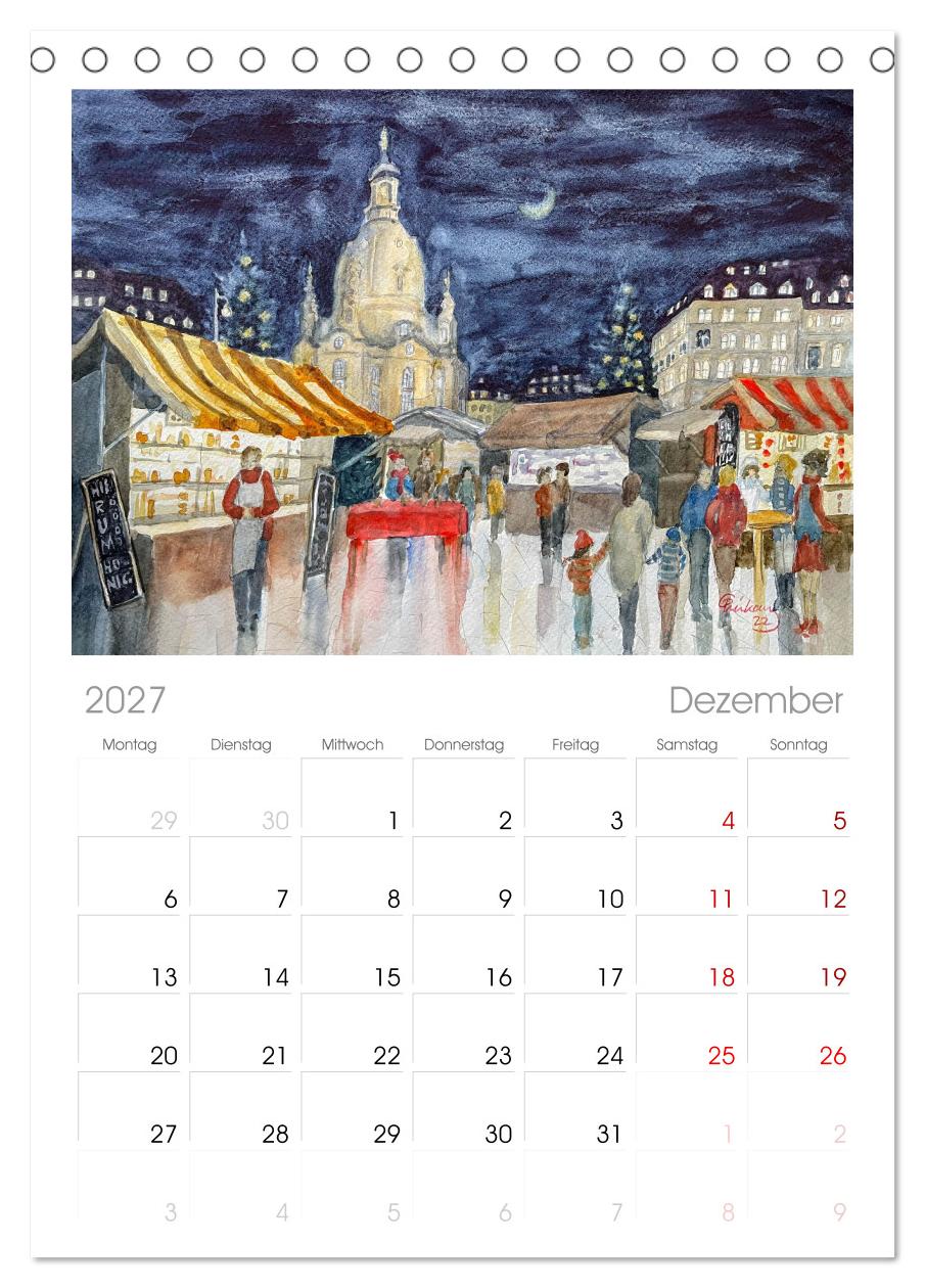 Dresden und das Elbtal - Ein Aquarellkalender von Claudia Pinkau