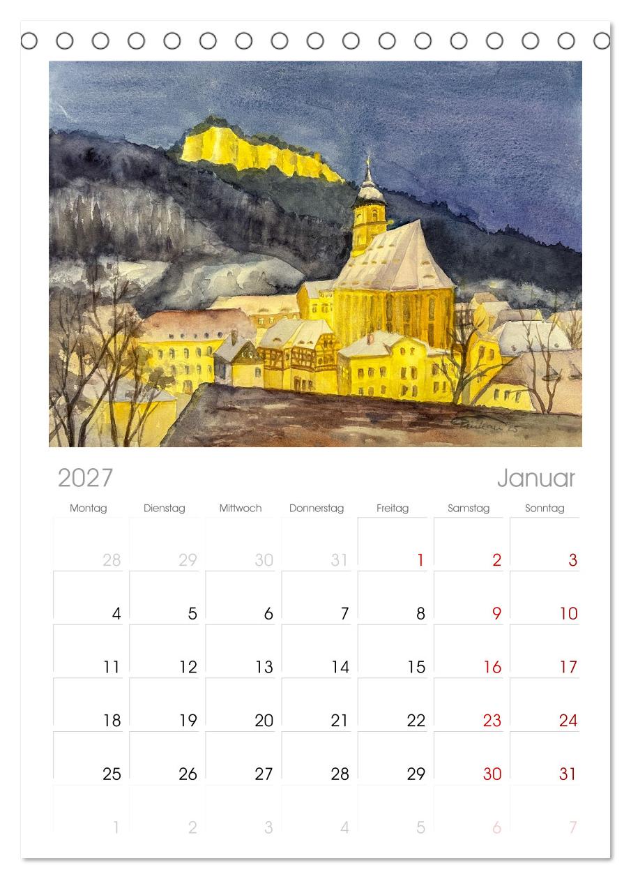 Dresden und das Elbtal - Ein Aquarellkalender von Claudia Pinkau