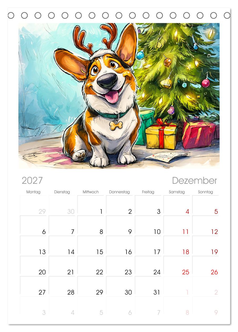 Lustige Corgis. Niedliche Cartoons von glücklichen Hunden