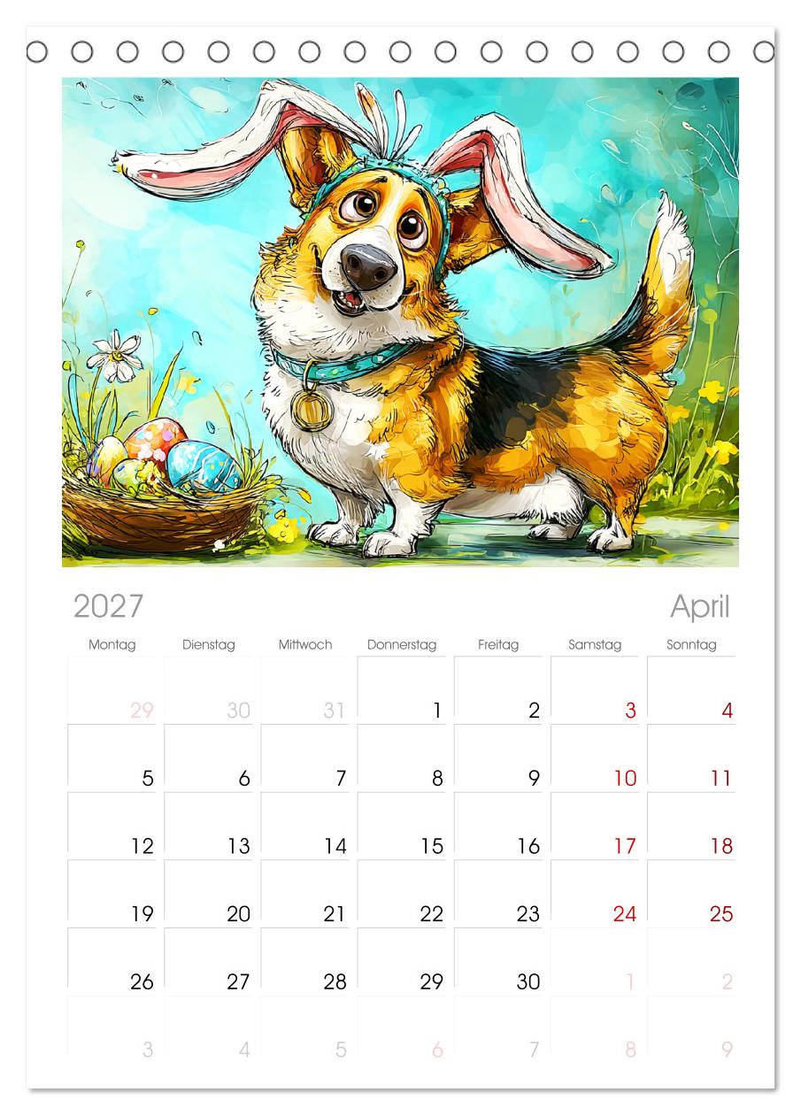 Lustige Corgis. Niedliche Cartoons von glücklichen Hunden