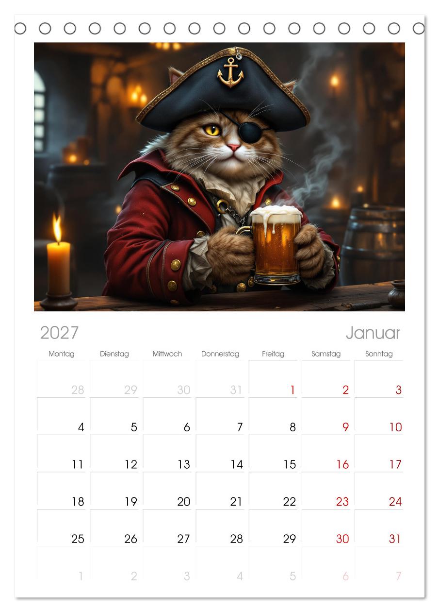 Piratenkatzen- Samtpfoten auf Kaperfahrt